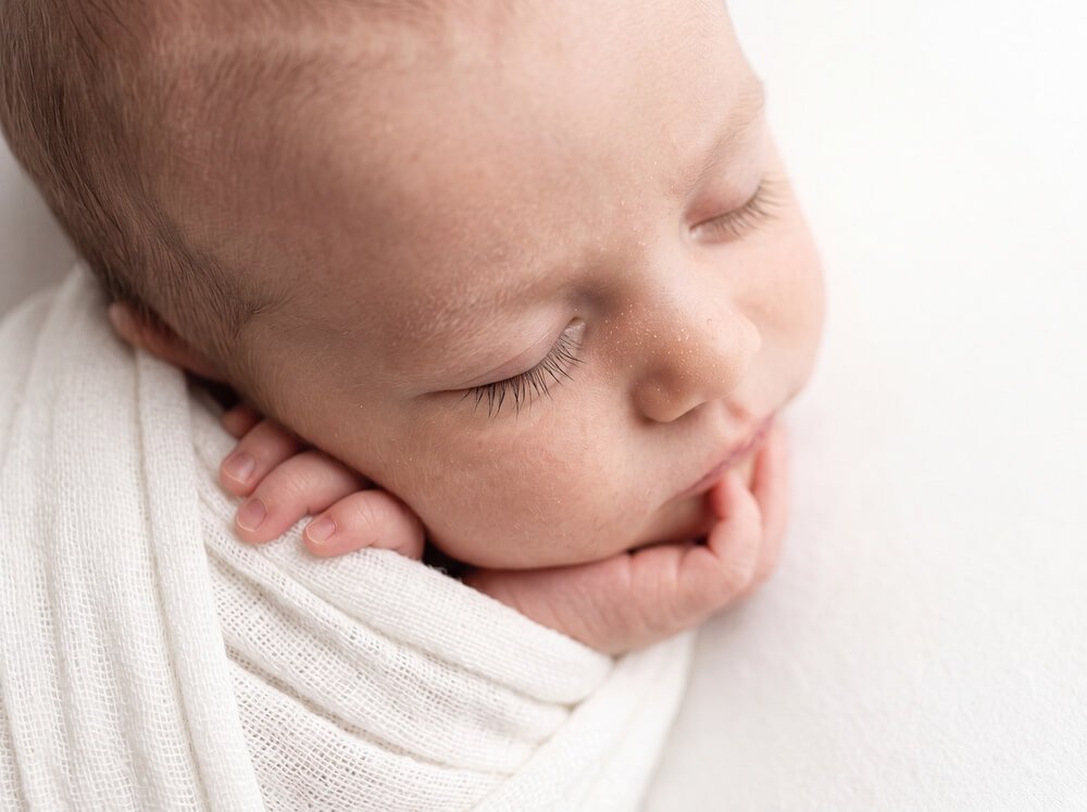 Skin & Light – Newborn Bildstil Fine-Art Babyfotografie Augsburg